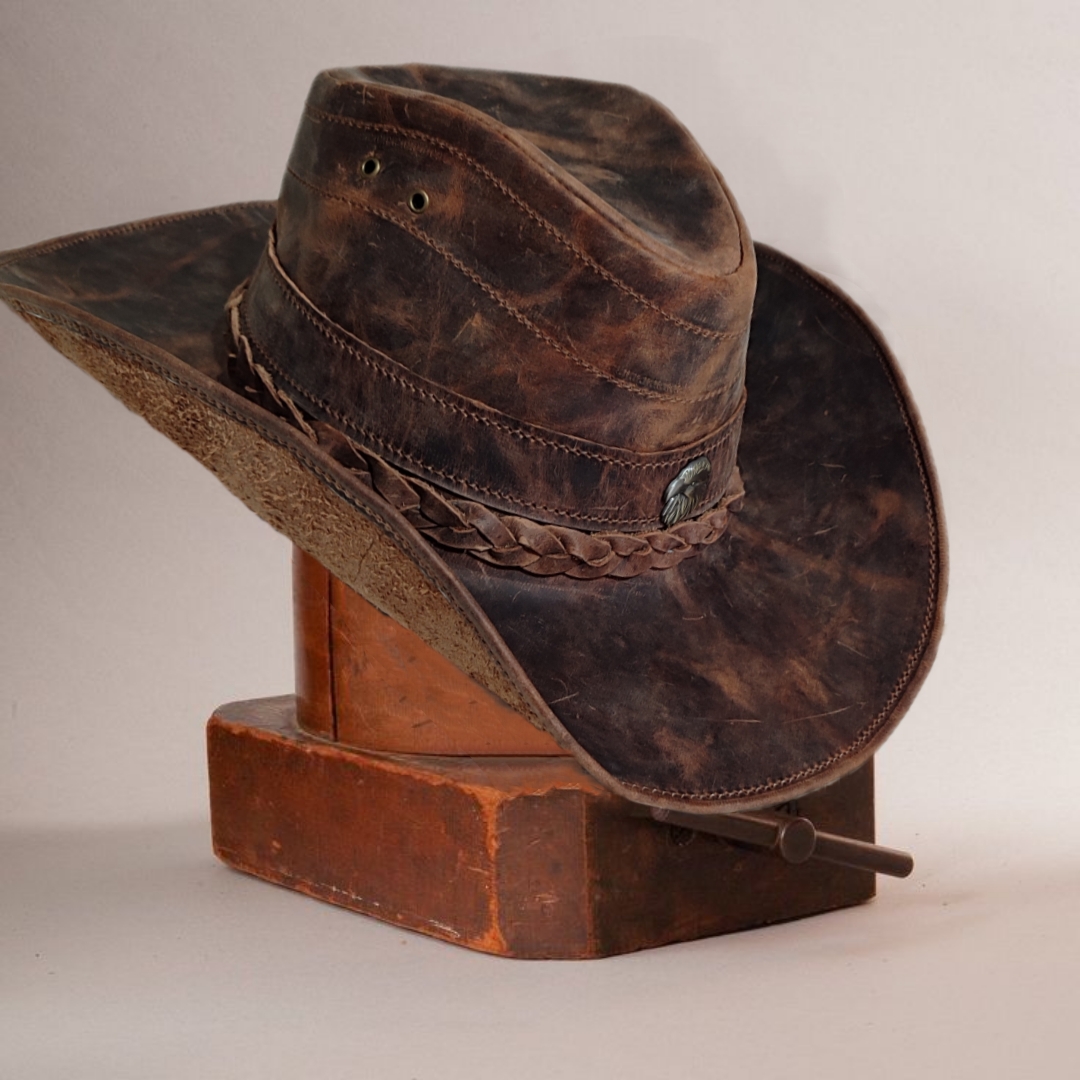کلاه کابویی چرمی (وینتیج)